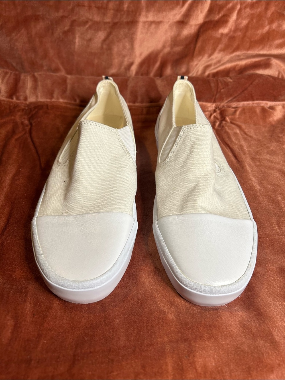 Love Women's Slip-On Sneakers in Cream and White
